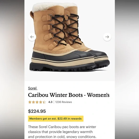 NEW Sorel Caribou Waterproof Leather Winter Boots NWOT - Picture 2 of 7